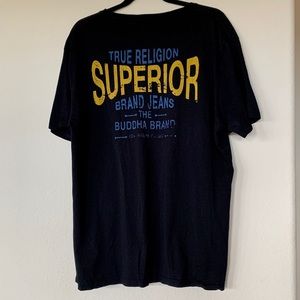 True Religion Superior Men’s Black V Neck T Shirt